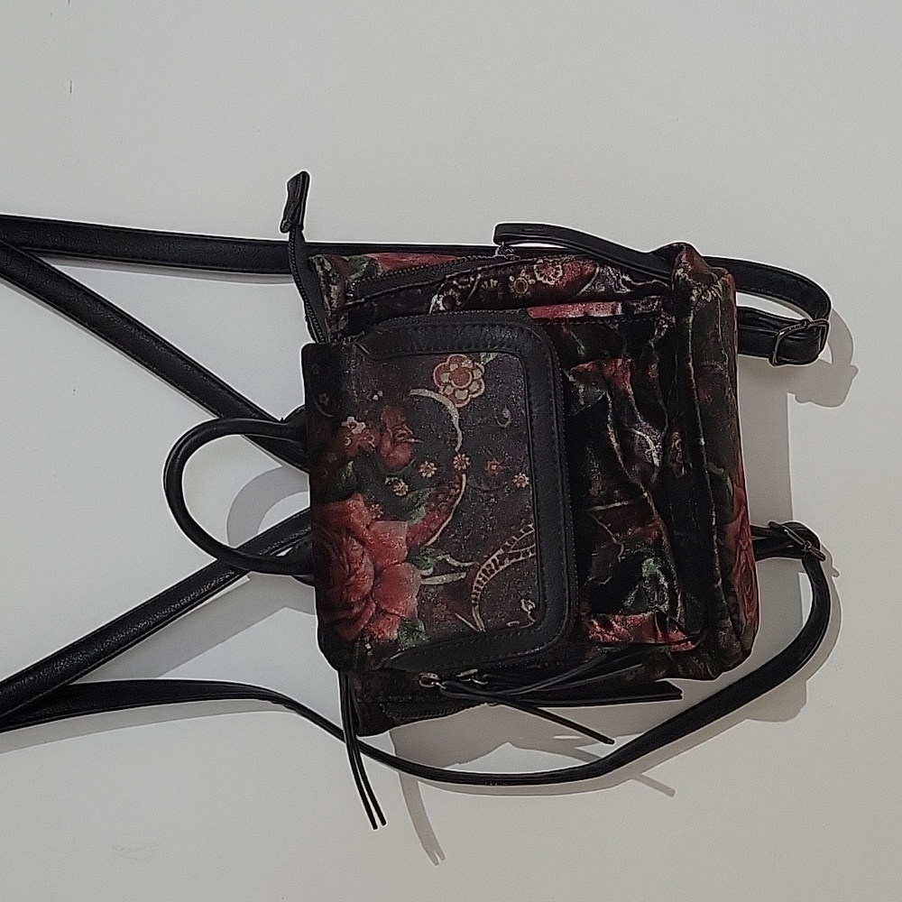 Small velvet backpack